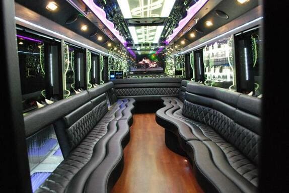 Evansville 25 Passenger Limo bus Interior