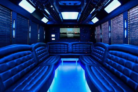 Greenwood 36 Passenger Party Bus Interior