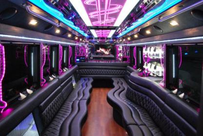 Bloomington 50 Passenger Party Bus Interior